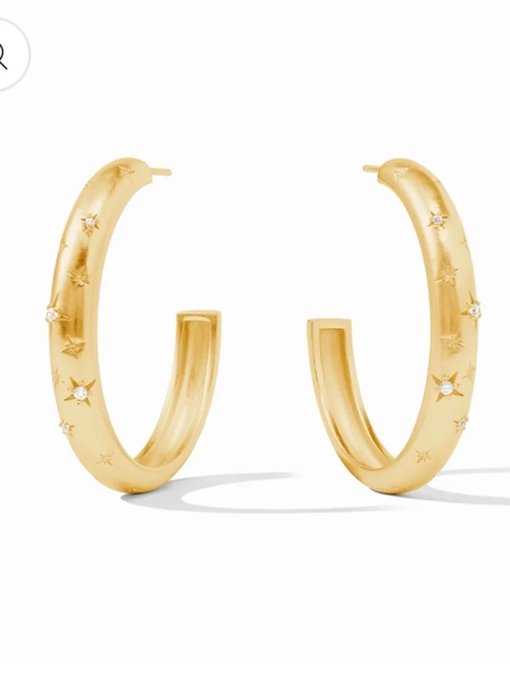 Julie Vos Luna Stone Hoop - Cubic Zirconia